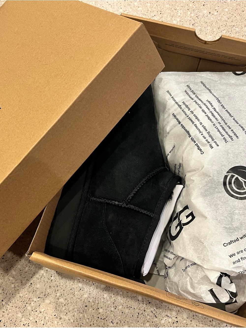 UGG Black Mini Suede Boot - Picture 4 of 6